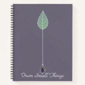 Growing Gradient Symbol | From Seed to Leaf Line Notitieboek (Voorkant)