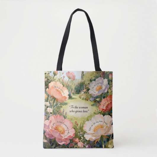 Growing Love: Botanical Mom Tote Bag (Voorkant)