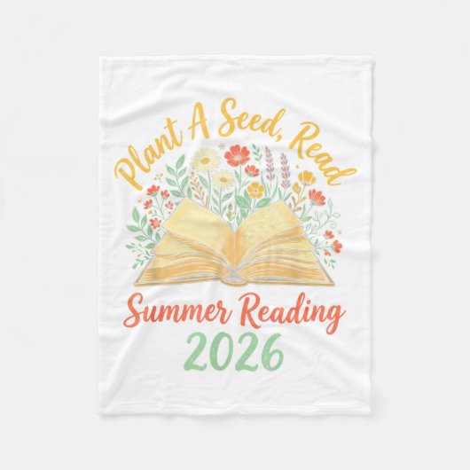 Growing Minds Summer Reading 2026 Plant Een Zaad Fleece Deken (Voorkant)
