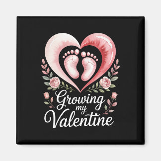 Growing My Valentine By Feet Heart Art  Magneet