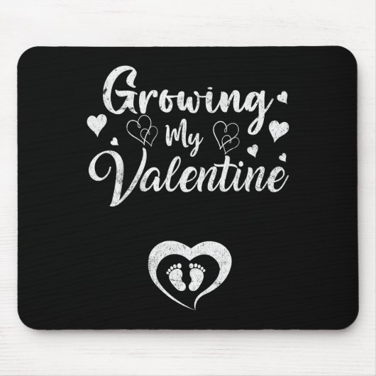 Growing My Valentine Pregnancy New Mom Valentines  Muismat (Voorkant)