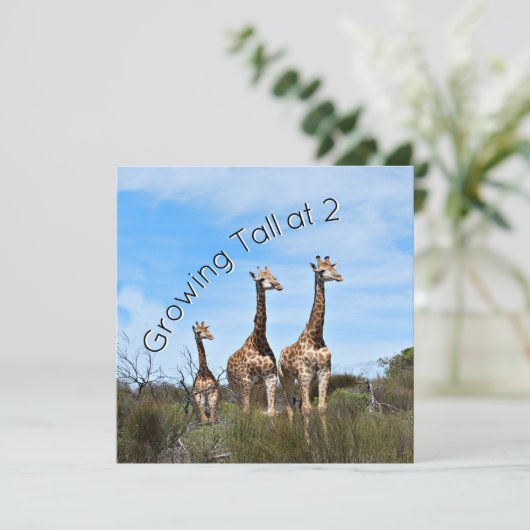 Growing Tall Birthday Kaart (Staand voorkant)