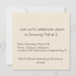 Growing Tall Birthday Kaart