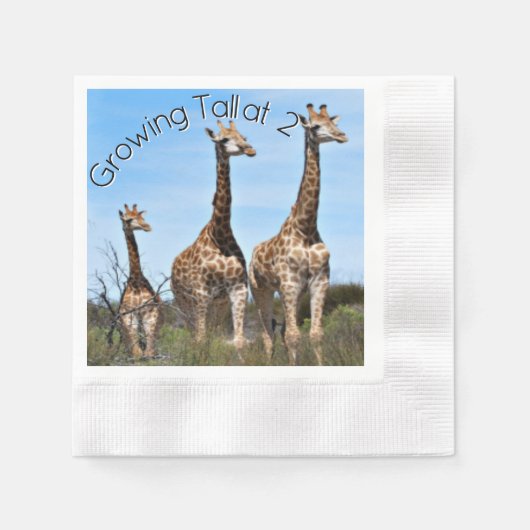 Growing Tall Safari Kunst Servet (Voorkant)