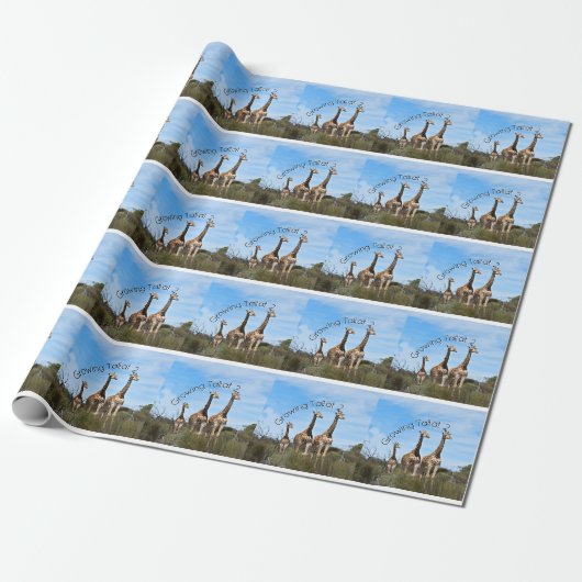 Growing Tall Safari Wrap Cadeaupapier (Uitgerold)