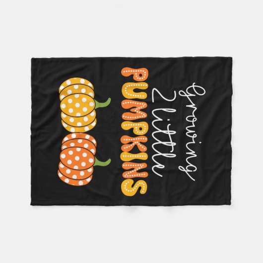 Growing Two Little Pumpkins Aankondiging Baby Fleece Deken (Voorkant (Horizontaal))