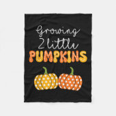 Growing Two Little Pumpkins Aankondiging Baby Fleece Deken (Voorkant)