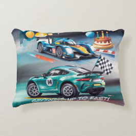 Growing Up To Fast Boy Birthday Party Accent Kussen