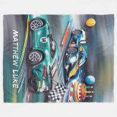 Growing Up To Fast Boy Birthday Party Fleece Deken (Voorkant (Horizontaal))