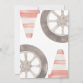 Growing Up Two Fast Blue & Red Race Car Birthday Kaart (Achterkant)