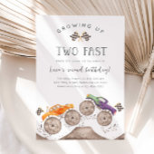 Growing Up Two Fast Monster Truck Birthday Kaart