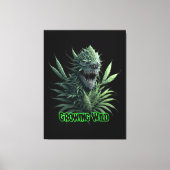 "Growing wild" koel onkruid plant ontwerp voor pri Canvas Afdruk (Voorkant)