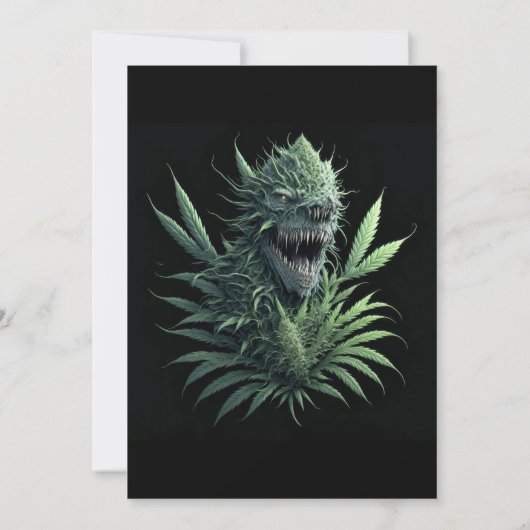 "Growing wild" koel onkruid plant ontwerp voor pri Kaart (Achterkant)