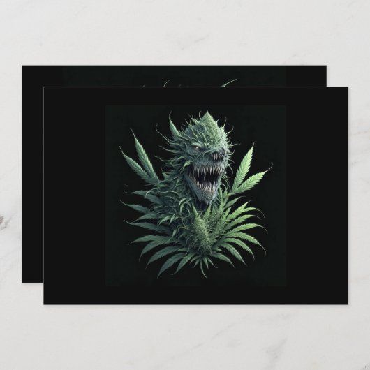 "Growing wild" koel onkruid plant ontwerp voor pri Kaart (Voorkant / Achterkant)