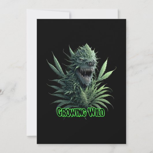 "Growing wild" koel onkruid plant ontwerp voor pri Kaart (Voorkant)