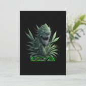 "Growing wild" koel onkruid plant ontwerp voor pri Kaart (Staand voorkant)