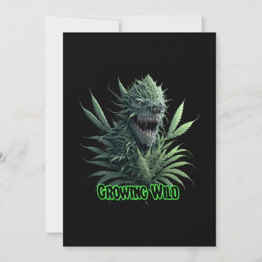 "Growing wild" koel onkruid plant ontwerp voor pri Kaart (Achterkant)