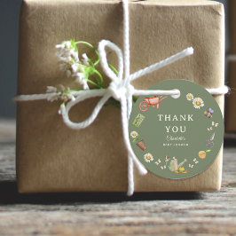 Growing with Love Round Thank You Round Bedankjes Labels