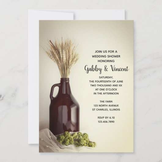 Growler, hop en hittebrouwerij kaart (Voorkant)