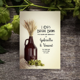 Growler, Hop en Wheat Brewery Wedding Drieluik Programma