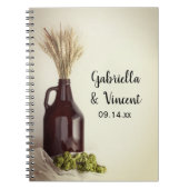 Growler, Hop en Wheat Brewery Wedding Guest Book Notitieboek (Voorkant)