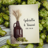 Growler, Hop en Wheat Brewery Wedding Guest Book Notitieboek