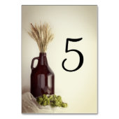 Growler, Hop en Wheat Brewery Wedding Kaart (Achterkant)