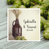 Growler, Hop en Wheat Brewery Wedding Servet