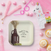 Growler Hop Wheat Hoppily ever after Wedding Papieren Bordje (Feest)