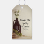 Growler Hops Daisies Brewery Wedding Favor Labels Cadeaulabel (Voorkant)