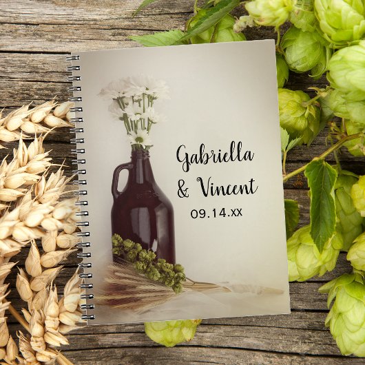 Growler Hops Daisies Brewery Wedding Guest Book Notitieboek
