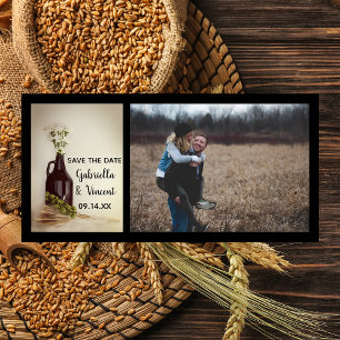 Growler Hops Daisies Brouwerij Trouwen Save the Da Save The Date