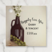 Growler Hops Daisies Hoppily Ever After Wedding Bedankjes Labels (Voorkant)