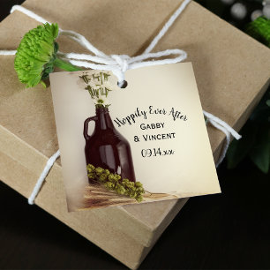 Growler Hops Daisies Hoppily Ever After Wedding Bedankjes Labels