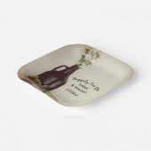 Growler Hops Daisies Hoppily Ever After Wedding Papieren Bordje (Gebogen)