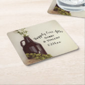 Growler, Hops en Daisies Brewery Wedding Kartonnen Onderzetters (Schuin)