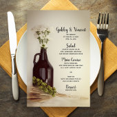 Growler, Hops en Daisies Brewery Wedding Menu