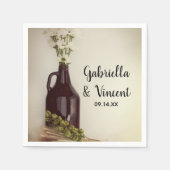 Growler, Hops en Daisies Brewery Wedding Servet (Voorkant)