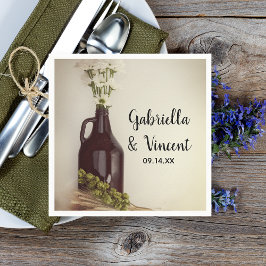 Growler, Hops en Daisies Brewery Wedding Servet
