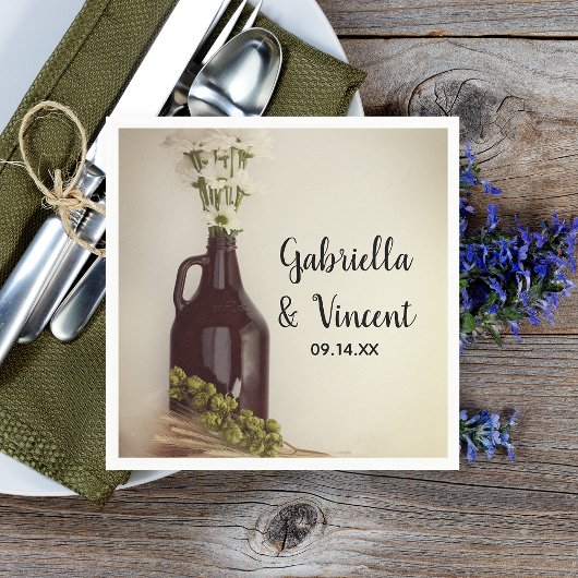 Growler, Hops en Daisies Brewery Wedding Servet