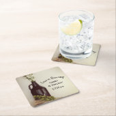 Growler, Hops en Daisies Brewery Wedding Square P Kartonnen Onderzetters (Insitu)