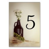 Growler, Hops en Daisies Brewery Wedding Table Nu Kaart (Voorkant)