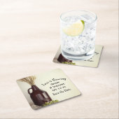 Growler Hops Wheat Brewery Wedding Save the Date Kartonnen Onderzetters (Insitu)