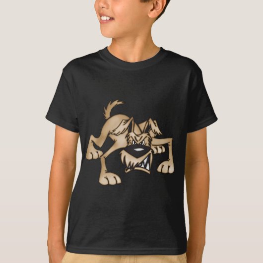 Growling Cartoon Dog T-shirt (Voorkant)
