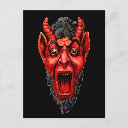  Growling Krampus Briefkaart (Voorkant)
