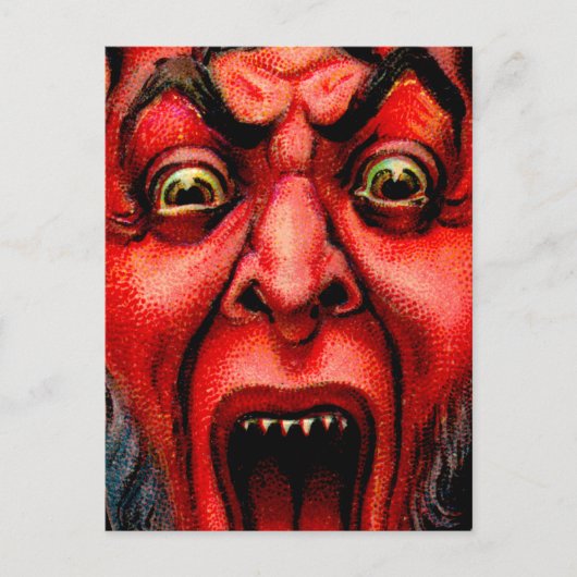  Growling Krampus Briefkaart (Voorkant)