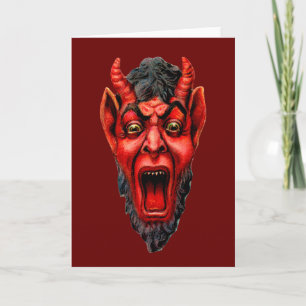 Growling Krampus Feestdagen Kaart