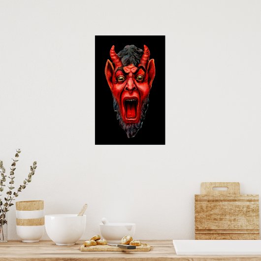  Growling Krampus Poster (Keuken)