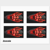 Growling Krampus Rechthoekige Sticker (Vel)