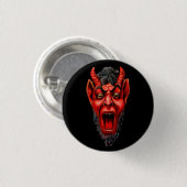 Growling Krampus Ronde Button 3,2 Cm (Voorkant /achterkant)